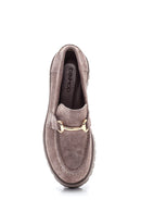 Kadın Deri Süet Tokalı Loafer | Derimod Kadın Deri Süet Tokalı Loafer | Derimod