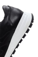 Women's Black Thick Soled Leather Sneaker | Derimod Women's Black Thick Soled Leather Sneaker | Derimod