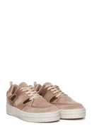 Kadın Bej Süet Deri Sneaker | Derimod Kadın Bej Süet Deri Sneaker | Derimod