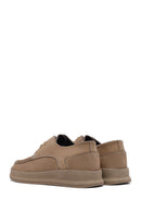 Men's Mink Laced Nubuck Leather Casual Shoes | Derimod Men's Mink Laced Nubuck Leather Casual Shoes | Derimod