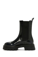 Women's Navy Blue Leather Chelsea Boots | Derimod Women's Navy Blue Leather Chelsea Boots | Derimod