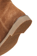 Women's Tan Suede Leather Casual Boots | Derimod Women's Tan Suede Leather Casual Boots | Derimod