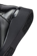 Woman Black Zippered Wedge Heeled Boots | Derimod Woman Black Zippered Wedge Heeled Boots | Derimod