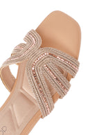 Women's Beige Stone Slippers | Derimod Women's Beige Stone Slippers | Derimod