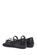 Women's Black Fabric Fishnet Ballerinas | Derimod Women's Black Fabric Fishnet Ballerinas | Derimod