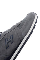 Hammer Jack Men's Gray Leather Sneaker | Derimod Hammer Jack Men's Gray Leather Sneaker | Derimod