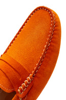 Erkek Turuncu Süet Deri Loafer | Derimod Erkek Turuncu Süet Deri Loafer | Derimod