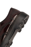Men's Burgundy Thick Sole Leather Casual Shoes | Derimod Men's Burgundy Thick Sole Leather Casual Shoes | Derimod