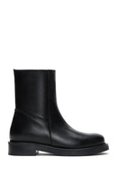 Woman Black Zippered Leather Boat | Derimod Woman Black Zippered Leather Boat | Derimod