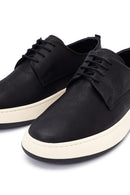 Men's Black Lace-Up Thick-Soled Leather Casual Shoes | Derimod Men's Black Lace-Up Thick-Soled Leather Casual Shoes | Derimod