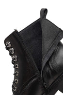 Women's Black Zippered Thick-Soled Leather Ankle Boots | Derimod Women's Black Zippered Thick-Soled Leather Ankle Boots | Derimod