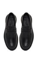 Men's Black Thick-Soled Leather Loafer | Derimod Men's Black Thick-Soled Leather Loafer | Derimod