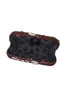 Woman Bronze Sequin Mini Box Evening Bag with Chain Strap | Derimod Woman Bronze Sequin Mini Box Evening Bag with Chain Strap | Derimod