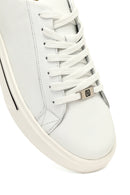 Men's White Lace-Up Thick-Soled Leather Sneaker | Derimod Men's White Lace-Up Thick-Soled Leather Sneaker | Derimod