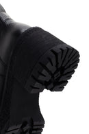 Women's Black Leather Zippered Heeled Boots | Derimod Women's Black Leather Zippered Heeled Boots | Derimod