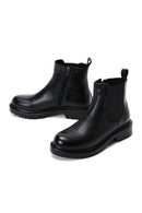 Women's Black Leather Chelsea Boots | Derimod Women's Black Leather Chelsea Boots | Derimod