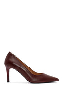Women's Black Thin Heeled Leather Stiletto | Derimod Women's Black Thin Heeled Leather Stiletto | Derimod