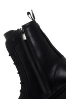 Women's Black Zippered Leather Boots | Derimod Women's Black Zippered Leather Boots | Derimod