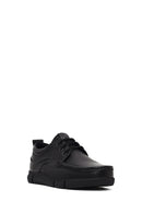 Men's Black Lace-Up Leather Casual Shoes | Derimod Men's Black Lace-Up Leather Casual Shoes | Derimod