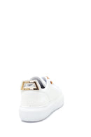 Women's White Leather Chain Sneaker | Derimod Women's White Leather Chain Sneaker | Derimod