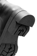 Women's Black Zippered Leather Boots | Derimod Women's Black Zippered Leather Boots | Derimod