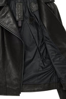 Alba Women's Black Biker Leather Jacket | Derimod Alba Women's Black Biker Leather Jacket | Derimod