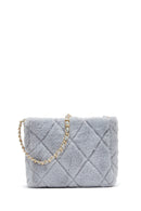 Women's Gray Plush Shoulder Bag | Derimod Women's Gray Plush Shoulder Bag | Derimod