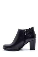 Women's Leather Zippered Heeled Boots | Derimod Women's Leather Zippered Heeled Boots | Derimod