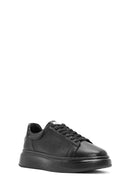 Men's Black Lace-up Leather Sneaker | Derimod Men's Black Lace-up Leather Sneaker | Derimod