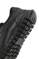 Men's Black Lace-Up Thick-Soled Leather Casual Sneaker | Derimod Men's Black Lace-Up Thick-Soled Leather Casual Sneaker | Derimod