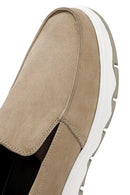 Erkek Vizon Nubuk Deri Comfort Loafer | Derimod Erkek Vizon Nubuk Deri Comfort Loafer | Derimod