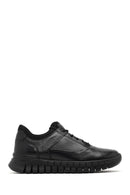 Men's Black Lace-Up Thick-Soled Leather Casual Sneaker | Derimod Men's Black Lace-Up Thick-Soled Leather Casual Sneaker | Derimod