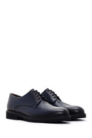 Men's Navy Blue Leather Casual Shoes | Derimod Men's Navy Blue Leather Casual Shoes | Derimod