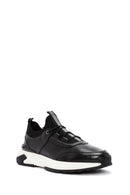 Men's Black Lace-Up Leather Casual Sneaker | Derimod Men's Black Lace-Up Leather Casual Sneaker | Derimod