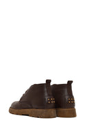 Men's Brown Lace-Up Leather Casual Boot | Derimod Men's Brown Lace-Up Leather Casual Boot | Derimod
