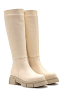 Women's Leather Thick Sole Boots | Derimod Women's Leather Thick Sole Boots | Derimod
