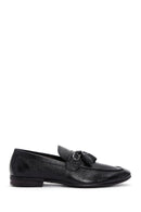 Men's Black Leather Tasseled Classic Loafer | Derimod Men's Black Leather Tasseled Classic Loafer | Derimod