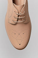 Beige Women's Leather Shoes | Derimod Beige Women's Leather Shoes | Derimod