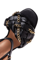 Women's Black Thick Heeled Sandals | Derimod Women's Black Thick Heeled Sandals | Derimod