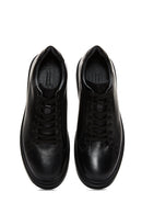 Erkek Siyah Deri Kalın Tabanlı Sneaker | Derimod Erkek Siyah Deri Kalın Tabanlı Sneaker | Derimod