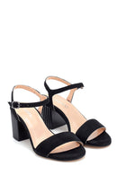 Women's Suede Heeled Sandals | Derimod Women's Suede Heeled Sandals | Derimod