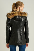 Haitian Women's Leather Jacket | Derimod Haitian Women's Leather Jacket | Derimod