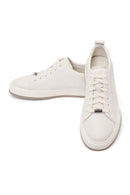 Erkek Beyaz Bağcıklı Deri Sneaker | Derimod Erkek Beyaz Bağcıklı Deri Sneaker | Derimod
