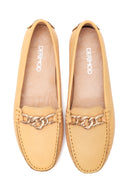 Kadın Bej Deri Loafer | Derimod Kadın Bej Deri Loafer | Derimod