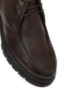 Men's Brown Lace-Up Leather Casual Boot | Derimod Men's Brown Lace-Up Leather Casual Boot | Derimod