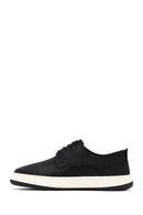 Men's Black Lace-Up Thick-Soled Leather Casual Shoes | Derimod Men's Black Lace-Up Thick-Soled Leather Casual Shoes | Derimod
