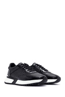 Erkek Siyah Bağcıklı Deri Sneaker | Derimod Erkek Siyah Bağcıklı Deri Sneaker | Derimod