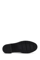 Women's Black Thick Heeled Leather Masculine Loafer | Derimod Women's Black Thick Heeled Leather Masculine Loafer | Derimod