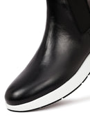 Men's Black Leather Chelsea Sport Boot | Derimod Men's Black Leather Chelsea Sport Boot | Derimod