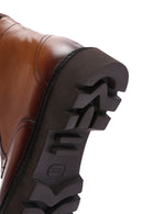 Men's Tan Leather Zippered Casual Boots | Derimod Men's Tan Leather Zippered Casual Boots | Derimod